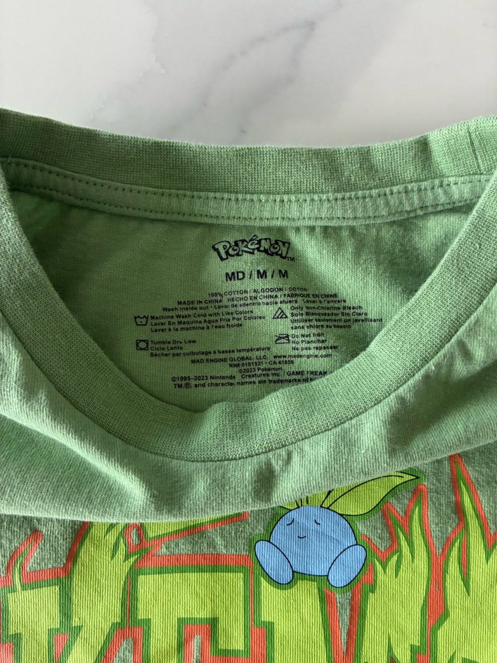 Pokemon Woman’s ' Green Grass‎ Type Graphic Tee with Yellow & Blue Accents - Picture 6 of 8